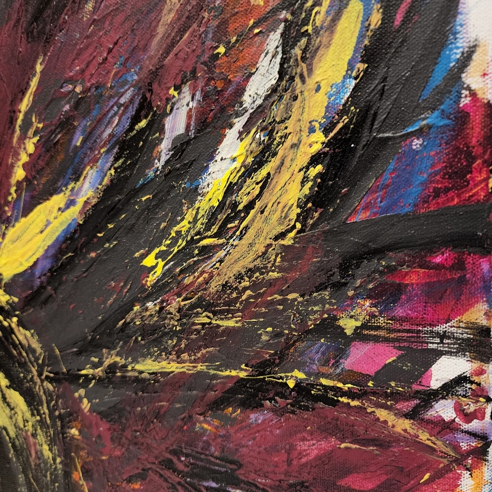 HANDCRAFTED Painting HANDPAINTED Abstract Artwork Stretch Canvas Wall Art Decor - Picture 13 of 17